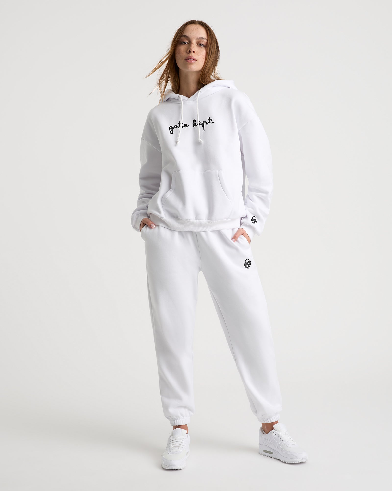 Edie unisex track pant - Ice White