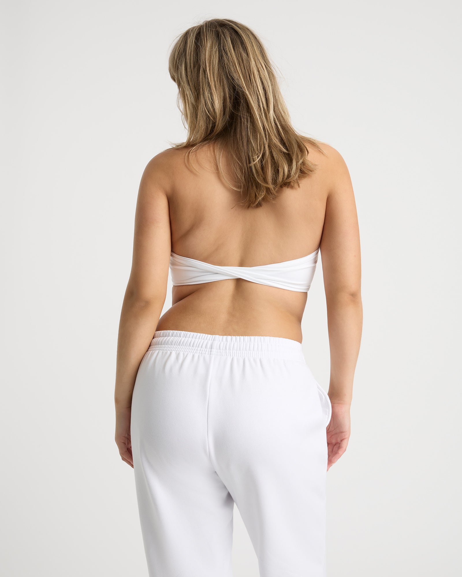 Semira twisted bandeau crop - Ice White