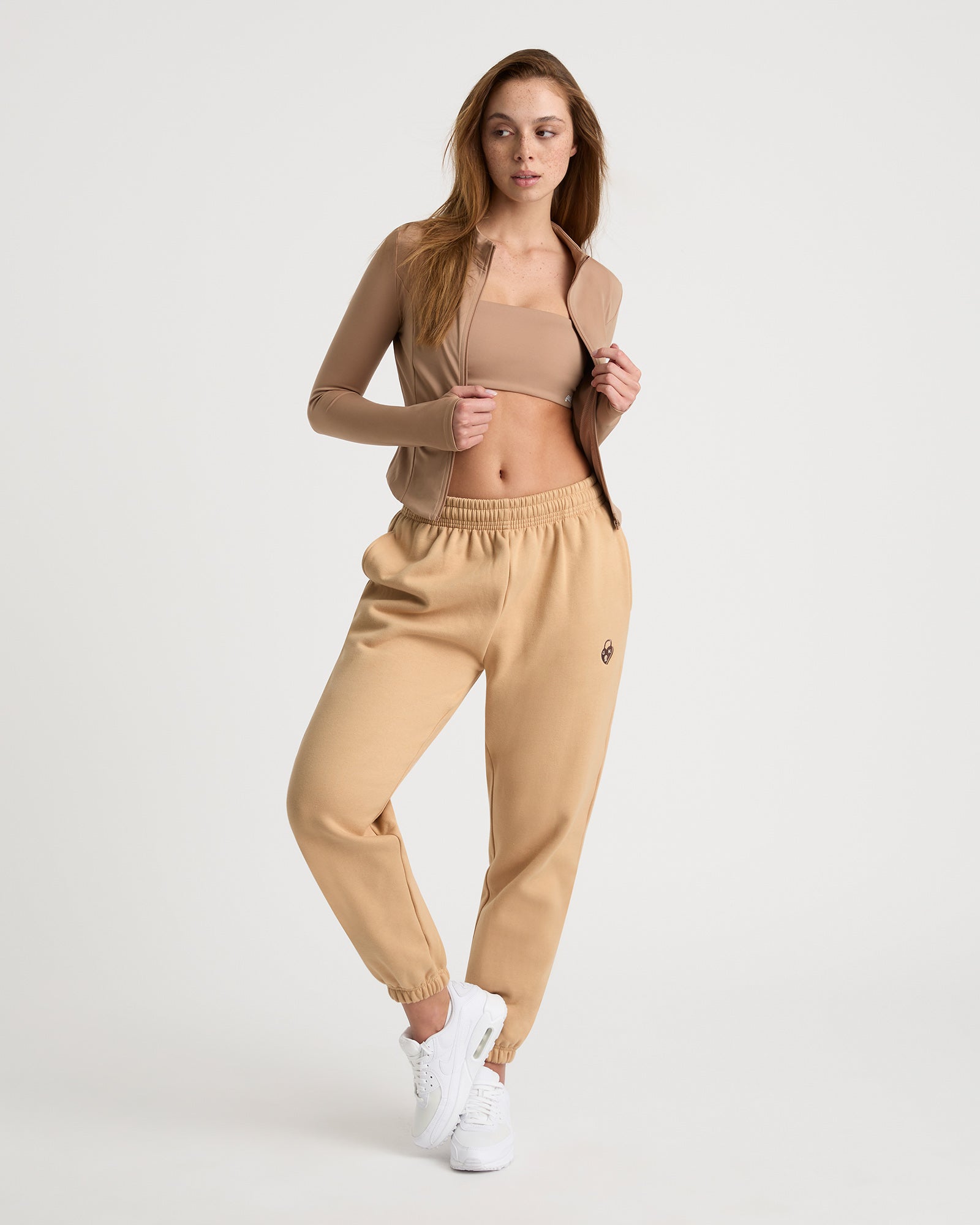 Edie unisex track pant - Latte