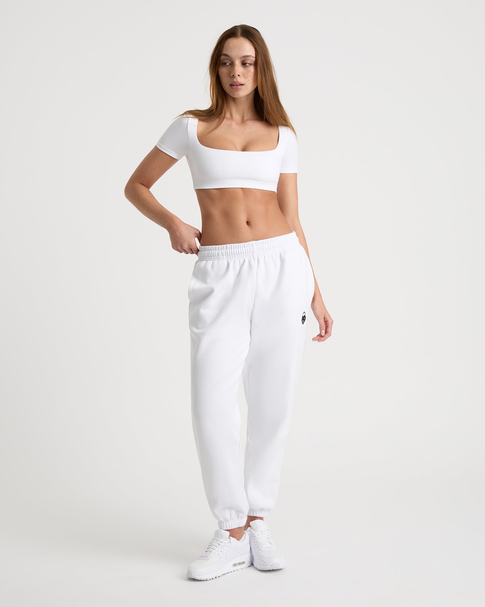 Edie unisex track pant - Ice White