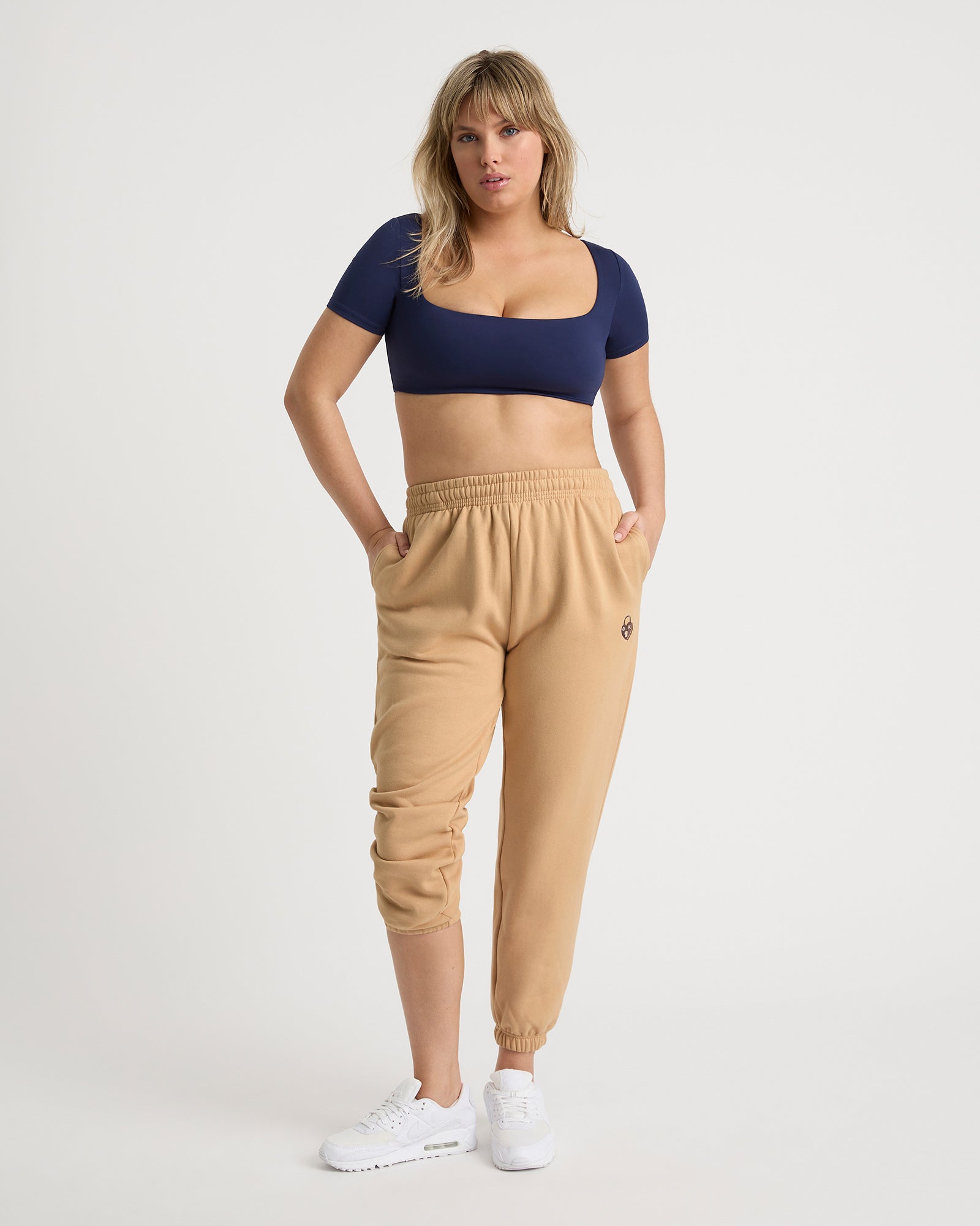 Edie unisex track pant - Latte